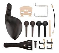 Brrnoo Accessori per Violino 4/4, Chinrest Senza Buco, Coda di Sintonia, Piolo Senza Buco, Perno di Fine, Tailgut, Sintonizzatore, Soundpost, Ponte, Vite per Mento Poggia un Kit Completo di/Kit di
