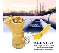 BRRNOO Adattatore per Filtro dell'olio, Connettore per Tubo a Y Filtro per Tubo Giardino Adattatore per Raccordi per Tubi DN25 Filettatura Femmina Tipo Y Valvola a Sfera con in Ottone per Acqua