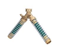 Brrnoo Adattatore per Tubi Giardino, Splitter per Tubo a Perdita di Acqua Flessibile Connettore in Ottone a 2 Vie Splitter Anticorrosivo per Acqua Anticorrosivi con Rondelle di Gomma Protettore Tubo