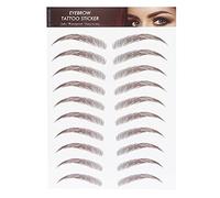Brrnoo Adesivi per Sopracciglia, Adesivi per Tatuaggi per Sopracciglia Adesivo per Trasferimento per Sopracciglia per Donne, Tatuaggi Finti Impermeabili(MARRONE-09)
