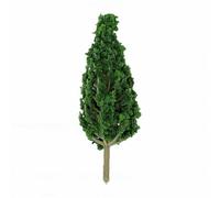 Brrnoo Alberi in Miniatura Modellini di Alberi Mini Albero Modello 50 Pezzi in Plastica con Pori Fini Base Stabile Verde Scuro per Modellismo Ferroviario Paesaggi Ferroviari (8.5CM)