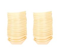 Brrnoo Barchette Sushi Monouso, Vassoi Mini per Sashimi, 100 Pezzi in Legno di Betulla con Texture Naturale delle Venature for Feste e Antipasti Monoporzione
