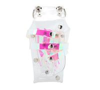 Brrnoo Borsa di Stoccaggio degli Utensili Barbiere Trasparente in PVC di qualità, Tasche Multiple per Tagliare la Custodia a Forbice, Pettine, per Capelli, Colorati, Blu, (Trasparente e colorato)