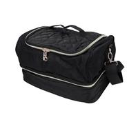 BRRNOO Borsa Organizer Professionale per Smalti per Unghie Custodia per Manicure Viaggio di Grande capacità con Tracolla Regolabile per Onicotecnici e Manicuristi Poliestere Nero (BLACK)