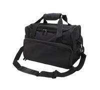BRRNOO Borsa Parrucchiere Professionale per Barbiere, Multifunzionale, per Parrucchiere, Viaggio, con Tracolla, in Tessuto Micro Nero, Durevole, Facile Pulire, Organizer per