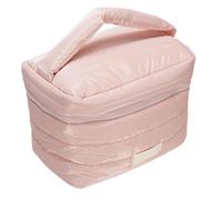 BRRNOO Borsa per il Trucco Viaggio in Tessuto Premium Down con Grande Apertura per un Facile Accesso, Borsa per L'organizzatore Cosmetico a Prova di Ammortizzatore, Borsa Toeletta (PINK)