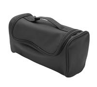 BRRNOO Borsa Viaggio per Attrezzi per Capelli Fodera Morbida Custodia per Asciugacapelli Multi Scomparto in PU per Riporre Strumenti per lo Styling Design Compatto con Gancio per (BLACK)