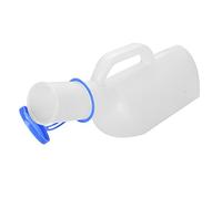 Brrnoo Bottiglia di urina portatile 1000 ml con coperchio per bambini e adulti all'aperto |Raccoglitore di urina mobile per toilette |Orinatoio trasparente per anziani e campeggio