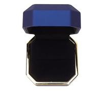 BRRNOO Box Ad Anello di Lusso, Box Ad Anello con Gioielli Leggeri Scatola di Stoccaggio di Gioielli a LED Luminoso per Il Matrimonio di Fidanzamento (Blue)