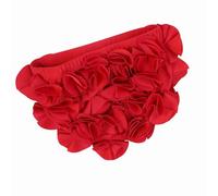 Brrnoo Capo da Nuoto, Berretto da Bagno Femminile con Cappello da Nuoto Floreale di Floreale retrò di Nylon a di a da, Berretto da Bagno per Donne (Rosso)