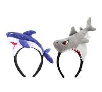 Brrnoo Cerchietti per Capelli in Peluche da 2 Pezzi con Design di una Creatura Marina dei Cartoni Animati per Eventi di Gruppo La Scuola Gioca Blu Grigio