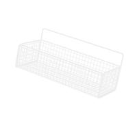 BRRNOO Cestino da Parete, Cestino da Parete Sospeso in Filo Metallico Cestini da in Griglia Cestini da Sospesi Organizzatore di Archiviazione Multifunzione per l'organizzazione della (WHITE)