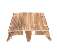 Brrnoo Cesto Picnic Pieghevole in Legno, Tavolo Portatile 2 in 1 per