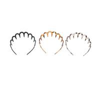 Brrnoo Confezione 3 Pezzi Zig Zag Fascia per Capelli Ondulati Pettine con Denti Design Reversibile a Forma di U per Donne Ragazze Antiscivolo Leggero Confortevole (Set 3 pezzi)