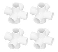 Brrnoo Connettori a Serra, Raccordi per Tubi in PVC Raccordi Al Gomito, Diametro Interno 20 Mm, Connettore d'angolo 10 Pezzi per Forniture Idrauliche Idrauliche Fognarie Garden (WHITE)