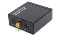 BRRNOO Convertitore Adattatore da 3,5 Mm da Coassiale Ottico Digitale Ad Analogico LR per Uso Domestico Alimentato Tramite USB, Include Cavi Ottici (Host + cavo USB + cavo in fibra ottica +)