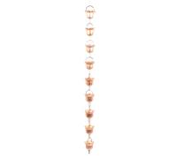 Brrnoo Coppe per Catena Antipioggia in Rame Design a Forma di Fiore 3,28FT Catena Decorativa per Grondaie con di Raccolta della Pioggia con Adattatore per Grondaia (A Forma di Gloria di Mattina)