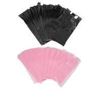 BRRNOO Coprine a Penna Borse a Penna Maniche a Macchina Usa e Getta Barriera Protettiva per Saloni Saloni di Bellezza Polietilene Rosa Nero 200 Pcs 166x51mm