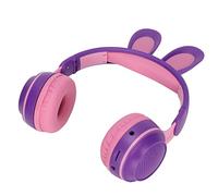 Brrnoo Cuffie Ear 5 0 per Bambini con Luci a LED, Eleganti Cuffie Pieghevoli per Viaggi di Apprendimento Online e Altro Ancora (Viola)