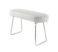 BRRNOO Cuscino a Mano cure Cuscino di Supporto Cuscino Cuscino per Salone per Unghie con Imbottitura Morbida in Pelle a Strisce Premium Facile Pulire (WHITE)