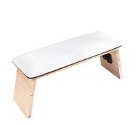 Brrnoo Cuscino a Mano Manicure in Pelle a Strisce con Supporto per Ultimo Supporto, Supporto per il Salone per Unghie (WHITE)