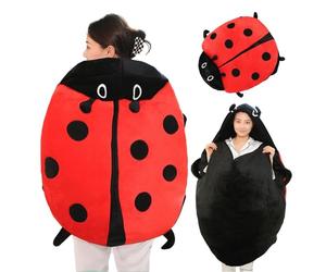 Brrnoo Cuscino Gigante Indossabile a Forma di Coccinella, Morbido e Confortevole, Oversize 60 Cm/100 Cm, Design Unico, per Bambini e Adulti, Aggiunge un Tocco Affascinante a Qualsiasi (100cm)