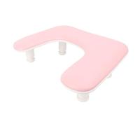 Brrnoo Cuscino per Bracciolo per Unghie, Design Ergonomico, Regolabile in Altezza, a Forma di U, per Manicure, per Salone di Bellezza (PINK)