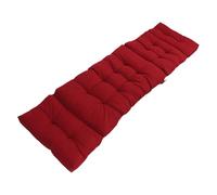 Brrnoo Cuscino per Chaise Longue da Esterno per Interni, 78x22 Pollici, Resistente All'acqua, Trapuntato, per Poltrona da Patio, Sostituzione del Cuscino per Poltrona Lounge con Lacci (WINE RED)