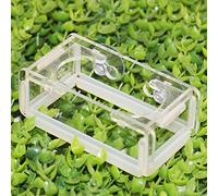 BRRNOO Distributore di Cibo per Pesci con Coppa di Aspirazione Acrilica Trasparente per Serbatoio Acquario Betta