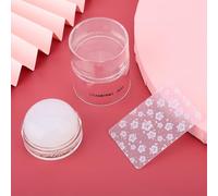 Brrnoo Doppia Testa con Stamper Diamantato, Stampa di Riduzione a Colore Solido, con Kit di Timbri per Nail Art di Raschietto, Cappuccio per Spazio di Archiviazione a Prova di (sigillo verde