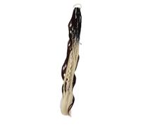 BRRNOO Elastici per Capelli Dreadlock, Parrucchino Intrecciato Bohémien Perline Infilate a Mano Pendenti con Conchiglie Base Elastica Unica Adatta a Tutte le Strutture dei Capelli (WHITE)