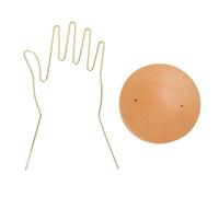 Brrnoo Espositore per Gioielli in Legno a Forma di Mano con Struttura in