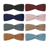 Brrnoo Fascette per Donna, Set Traspirante Assorbe Sudore 8 Pezzi, per | Fascette per Capelli in Tessuto, Ideali per la Routine di Pulizia del Viso e il Controllo del Sudore Durante lo sport.