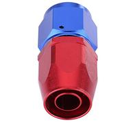 Brrnoo Fine del Tubo della di Carburante, AN10 Adattatore Adattatore in Lega di Alluminio 0 °, 45 °, 90 ° Rosso e Blu ANODIZZATO, Adatto per Il Tubo del Carburante, Radiatore Dell'olio (0°)