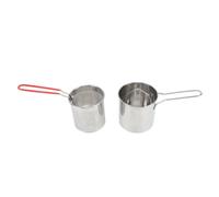 Brrnoo Friggitrice Compatta Giapponese in Acciaio Inossidabile con Cestello Filtrante e Coperchio, Pentola Portatile per il Risparmio dell'olio, per Uso Domestico Ed Esterno (Set da 5 pezzi: