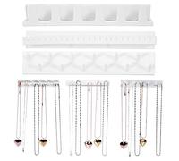 Brrnoo Gancio Portagioie da 9 Pezzi, Porta Appendino per Collana con Orecchini Ad Anello, Gancio per Esposizione di Gioielli da Parete, Gancio Autoadesivo per Riporre i Gioielli