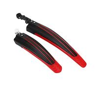 Brrnoo Guardia di Fango per Mountain Bike, Set di Parafanghi, Parafanghi Ciclistici, Set di Fango Regolabili, Parafanghi Anteriori e Posteriori, per Mountain Bike (Rosso)