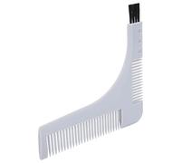 BRRNOO Guida Al Taglio dei Baffi a Forma di Baffi Shaper, Strumento di Styling della Barba per Uomini, Modello di Barba in Plastica Flessibile, Produttore di Linee di Barba Facile (GREY)
