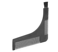 BRRNOO Guida Al Taglio dei Baffi a Forma di Baffi Shaper, Strumento di Styling della Barba per Uomini, Modello di Barba in Plastica Flessibile, Produttore di Linee di Barba Facile (BLACK)