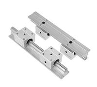 Brrnoo Guida di Scorrimento Lineare da 2 Pezzi SBR12 da 200 Mm con 4 Blocchi di Cuscinetti per Applicazioni CNC e Componenti Ingegnerizzati