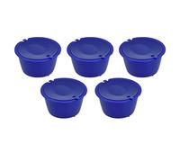 BRRNOO Il Set di Capsule di caffè Riutilizzabili per Macchine Include 5 caffè e Cucchiai in Acciaio Inossidabile per l'uso in Casa (Blu 132,5x8x2 cm/52,17x3,15x0,79 pollici)