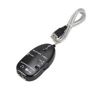 Brrnoo Interfaccia audio USB, adattatore cavo di collegamento interfaccia da chitarra a USB audio con connettore registratore per PC (nero)