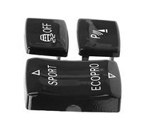 Brrnoo Kit di Pulsanti per Ingranaggi, Sostituzione ESP Off Pulsante ABS 3 PC Switch Antislip Sostituzione del Pulsante per 1 Serie F20 F21 2012-2018 (BLACK)