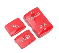 Brrnoo Kit di Pulsanti per Ingranaggi, Sostituzione ESP Off Pulsante ABS 3 PC Switch Antislip Sostituzione del Pulsante per 1 Serie F20 F21 2012-2018 (rosso)