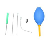 Brrnoo Kit Soffiatore per Uova Funzionamento Semplice Pompa per Uova a un Foro e Trapano Piercer Pasquale per Realizzare Decorazioni con Pompa Manuale per cavità Fai-da-te (BLUE)