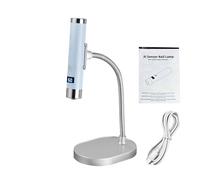 Brrnoo Lampada per Unghie Intelligente con Intelligenza Artificiale, Asciuga Smalto Gel Ricaricabile Senza Fili con Supporto Magnetico e Pulsante Touch, Timer 30 a 60 Secondi p (BLUE)