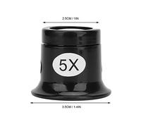 Brrnoo Lente D'ingrandimento 5X, Lente D'ingrandimento per Riparazione Orologi da 2 Pezzi con Buona Trasparenza, per Operazioni di Manutenzione di Orologi e Arti dei Gioielli