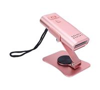 Brrnoo Luce Portatile con Luminosità e Supporto, Lampada LED a (Rosy Gold)