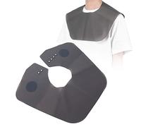 Brrnoo Mantella Professionale per Salone, Cappotto per Tintura Capelli in Silicone, Scialle per Parrucchiere, Protezione per Collo (23*20*4cm-Nero)