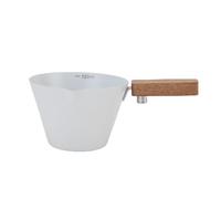 Brrnoo Misurino da caffè in Acciaio Inossidabile con Manico in Legno e Segni Chiari (WHITE)
